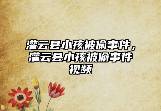 灌云縣小孩被偷事件，灌云縣小孩被偷事件視頻